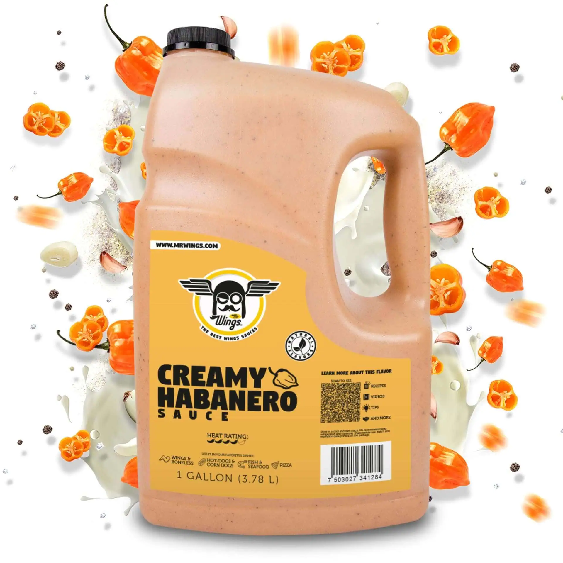 Best Wings Sauces, Creamy Habanero Sauce, Creamy habanero hot sauce.