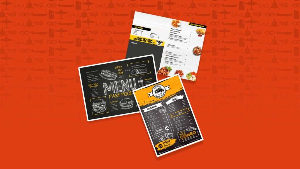 Design your menu. Mr Wings