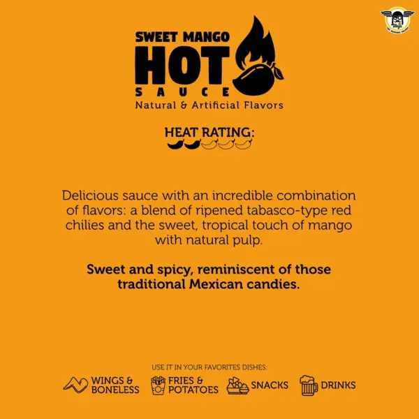 Best Wings Sauces. Sweet Mango Hot Sauce for wings