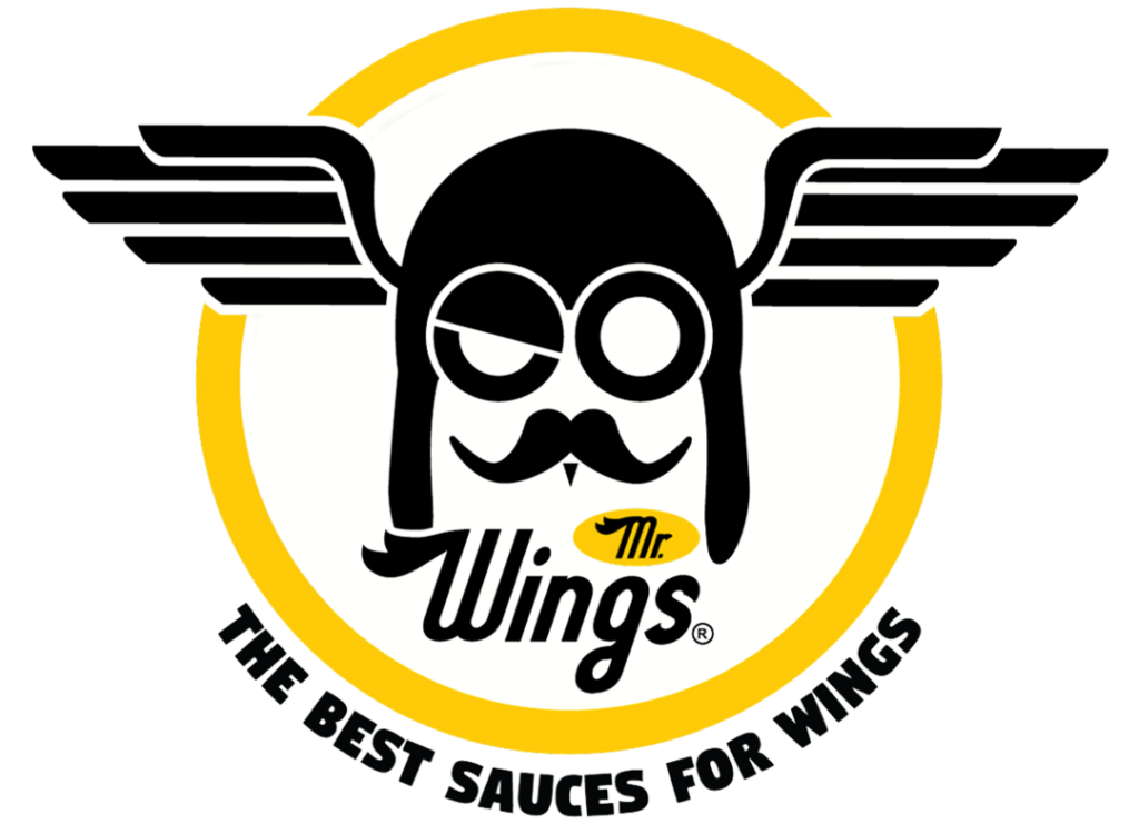 Logo Mr. Wings. The best wings sauces