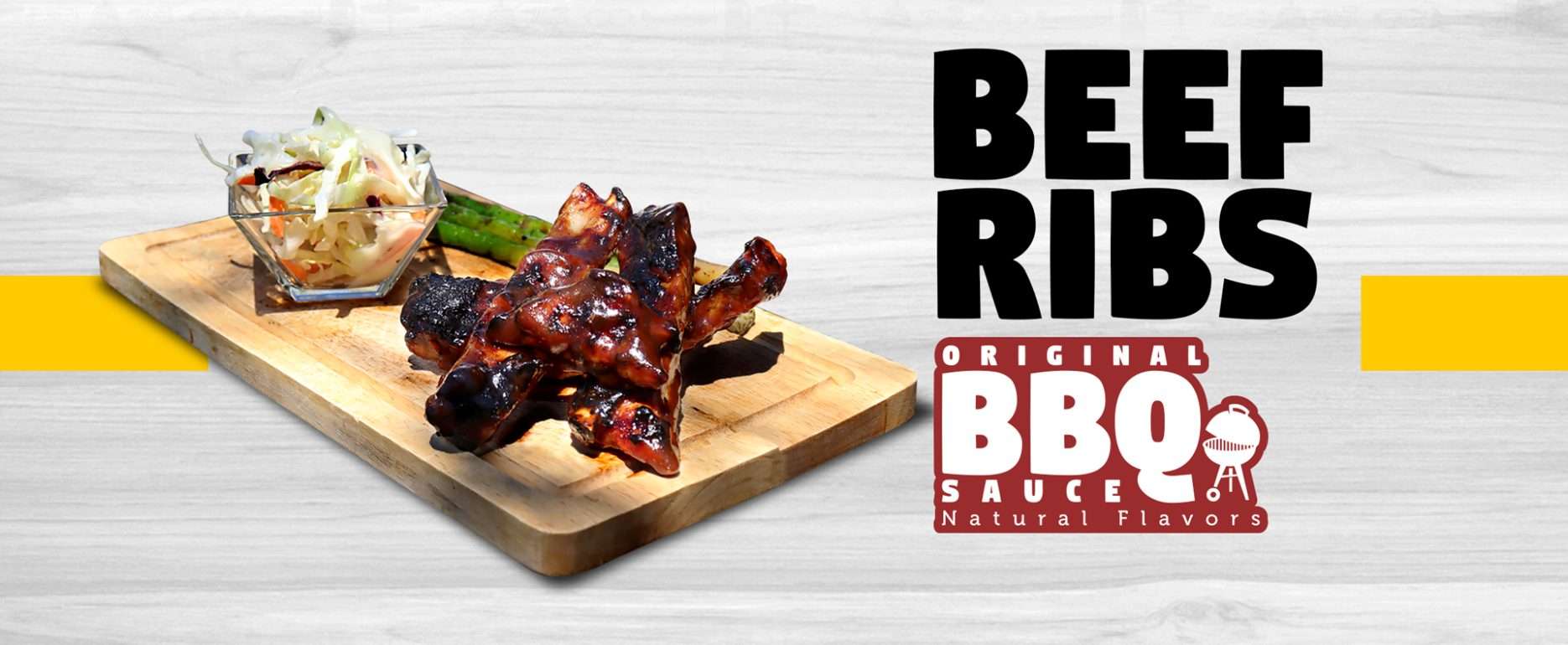 Banner Beef Ribs, original BBQ sauce. Natural flavors