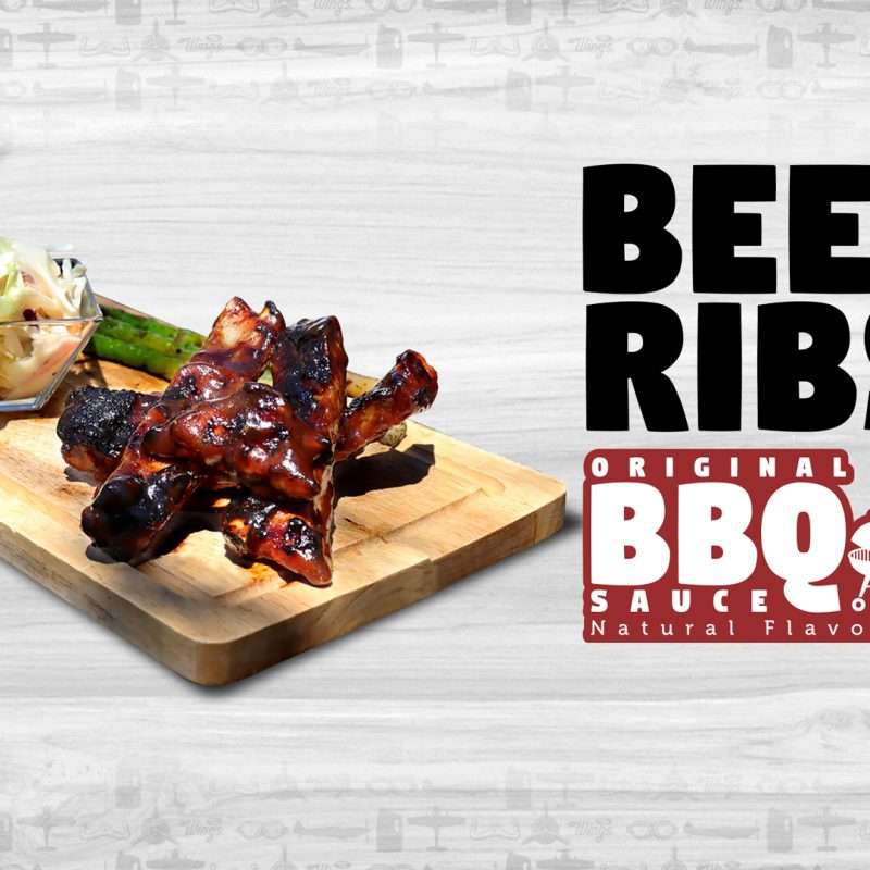 Banner Beef Ribs, original BBQ sauce. Natural flavors