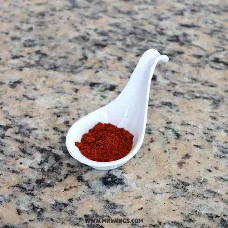 Sample of paprika. Mr Wings sauces