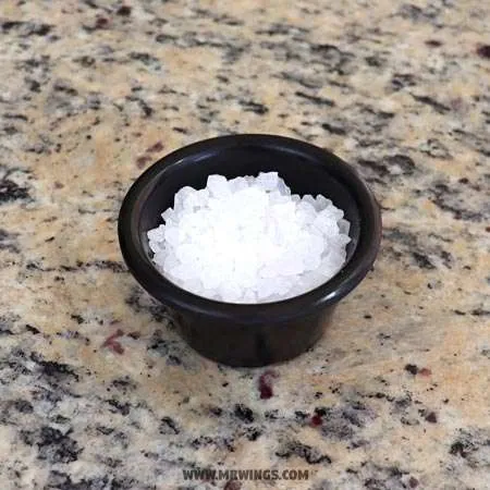 Sample of salt. Mr Wings sauces